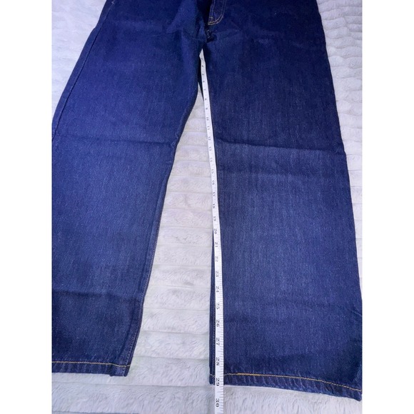 Levi's 501XX Original Fit Jeans Preshrunk Dark Wash Straight Leg 44x30 DEADSTOCK - Picture 3 of 14